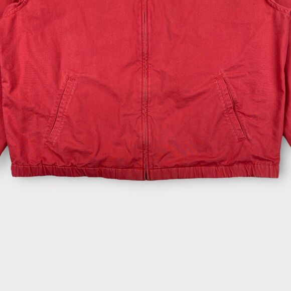 VINTAGE Polo Ralph Lauren Jacket Mens Extra Large Red Bomber Full Zip Canvas - Picture 4 of 16